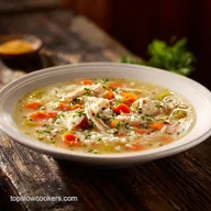 Creamy Chicken Wild Rice Soup for 8 Servings