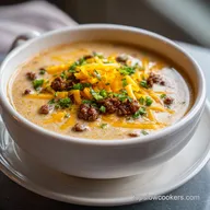 Crock Pot Cheeseburger Soup with Potatoes