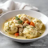 Chicken and Dumplings: Slow Cooked for 6 Hours