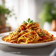 Chicken Spaghetti: Creamy & Cheesy