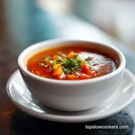 Crock Pot Stuffed Pepper Soup for 6 Servings