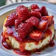 Crockpot Strawberry Cheesecake in 2 Hours