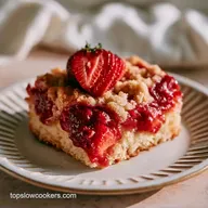 Crockpot Strawberry Dump Cake for 8