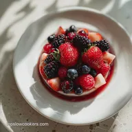 Mixed Berry 4th of July Dessert with Silky Lemon Cream
