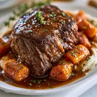 Slow Cooker Beef Pot Roast for 8 Servings