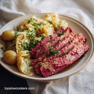 Slow Cooker Corned Beef and Cabbage for 6 Servings