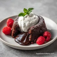 Slow Cooker Chocolate Lava Cake for 8 Servings