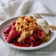 Strawberry Rhubarb Crisp for 8 Servings