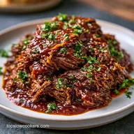 Slow Cooker Pulled Beef for 8 Servings