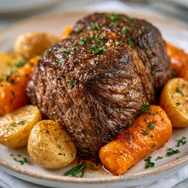 Slow Cooker Beef Pot: Meal Prep Recipe Card