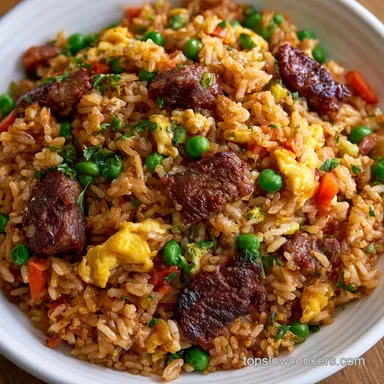 Beef Fried Rice in 30 Minutes Recipe Card