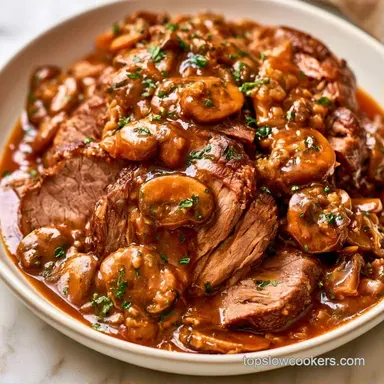 Chuck Roast with Mushroom Gravy for 5 Recipe Card