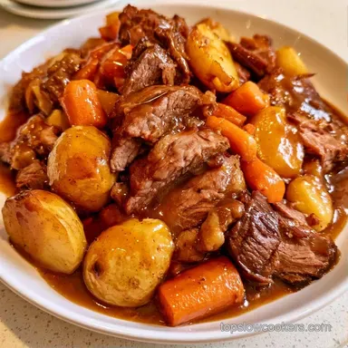 Chuck Roast With Brown Gravy with Potatoes Recipe Card
