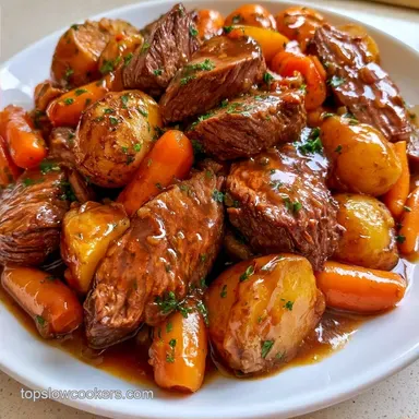 Chuck Roast With Brown Gravy with Potatoes