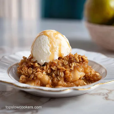 Crock Pot Apple Crisp for 8 Servings