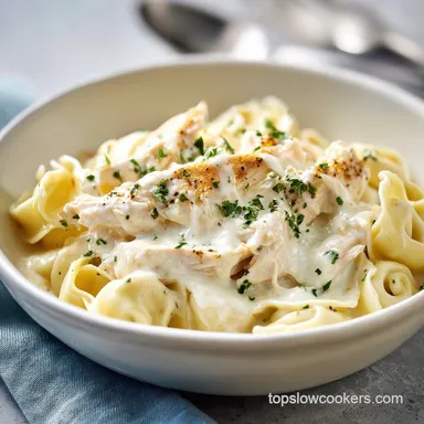 Chicken Alfredo Tortellini Slow Cooked for 6 Servings