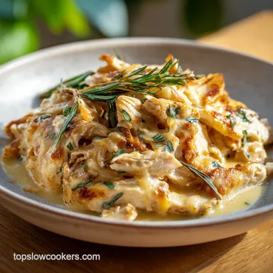 Crack Chicken: Slow-Cooked for 6 Servings Recipe Card