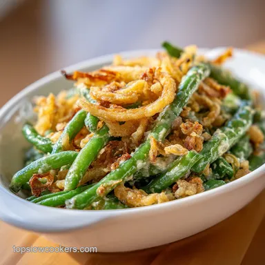 Crock Pot Green Bean Casserole: Creamy, 3 Hours
