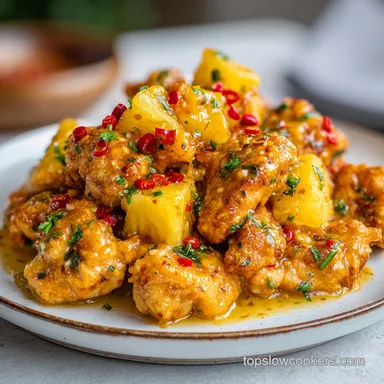 Hawaiian Chicken with Pineapple: Slow Cooked Recipe Card