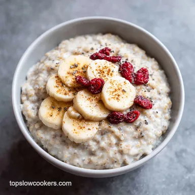 Crock Pot Oatmeal: For 6 Servings Recipe Card