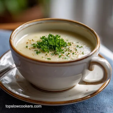 Crock Pot Potato Soup with Cream Cheese for 8 Servings Recipe Card