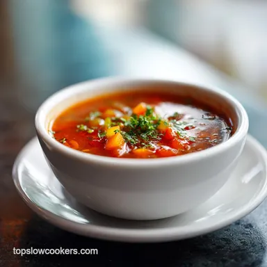 Crock Pot Stuffed Pepper Soup for 6 Servings