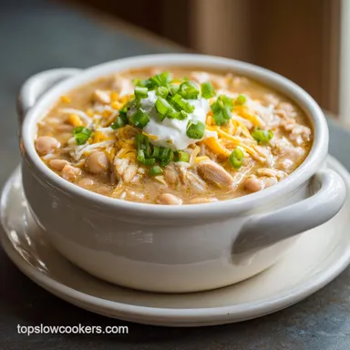White Chicken Chili: Slow-Cooked for 8 Servings