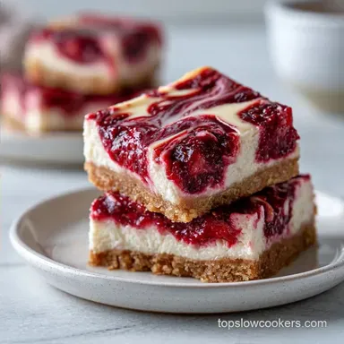 Crockpot Strawberry Cheesecake Bars (16)