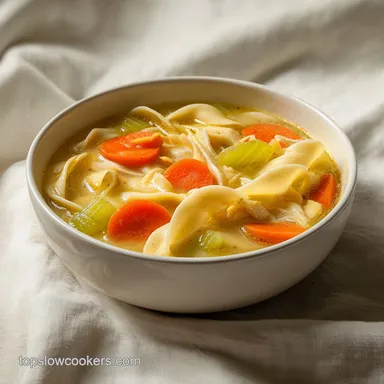 Easy Creamy Chicken Noodle Soup: Velvety Recipe Card