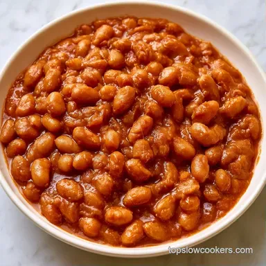 Easy Crockpot Bean Dinner for 7 Servings Recipe Card
