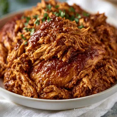 Easy Slow Cooker BBQ Chicken Thighs Recipe Card