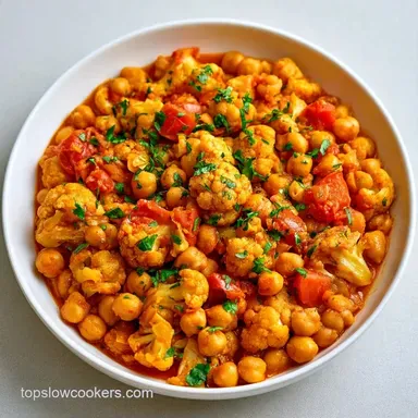 Cauliflower Chickpea Curry for 4 Servings Recipe Card