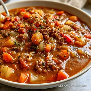 One-Pot Ground Beef Vegetable Soup