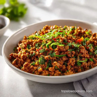 Ground Beef with Garlic and Herbs for 4 Servings Recipe Card