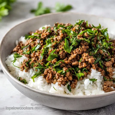Ground Beef with Garlic and Herbs for 4 Servings