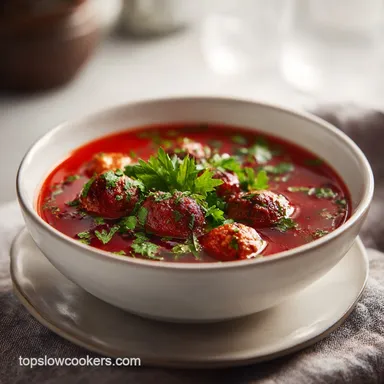 Meatball Soup with Lean Beef