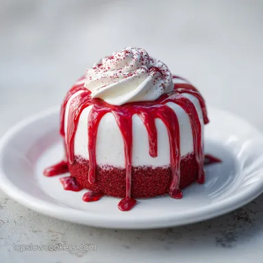 Red Velvet Cake with Cream Cheese Frosting for 12 Servings Recipe Card