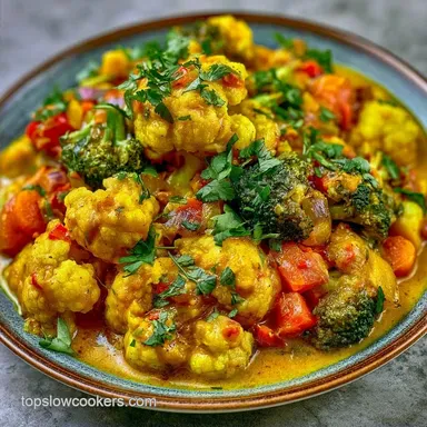 Indian Vegetable Curry Crockpot: Creamy