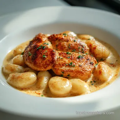 One-Pan Lemon Chicken Gnocchi Recipe Card