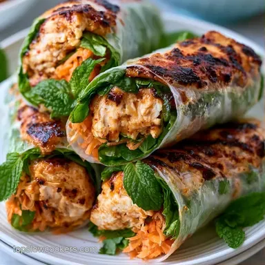 Crispy Lemongrass Chicken Wraps Recipe Card