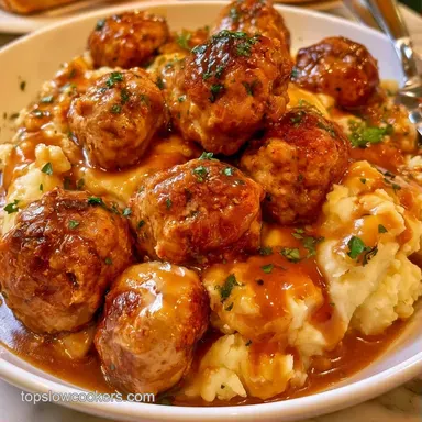 Meatballs Mashed Potatoes in 45 Minutes Recipe Card