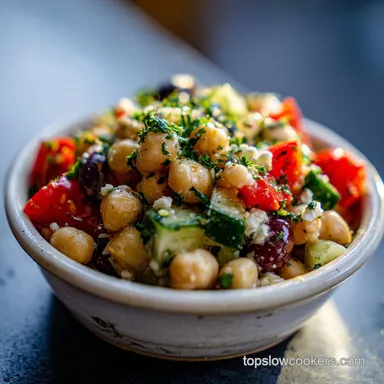 Mediterranean Chickpea Salad: A Crisp Vegetarian Dish in 15 Minutes