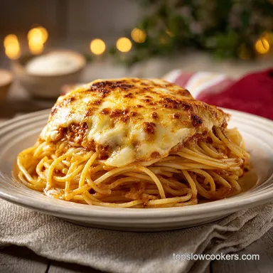 Million Dollar Spaghetti with Ground Beef: Creamy and Baked