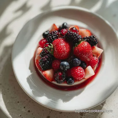 Mixed Berry 4th of July Dessert with Silky Lemon Cream