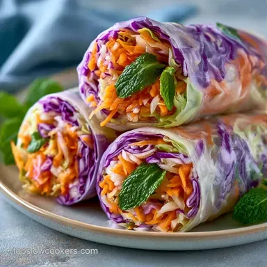 Peanut Rice Paper Rolls with Tofu Recipe Card