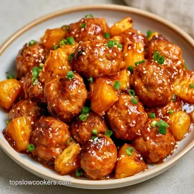 Pineapple Teriyaki Meatballs in 40 Min Recipe Card
