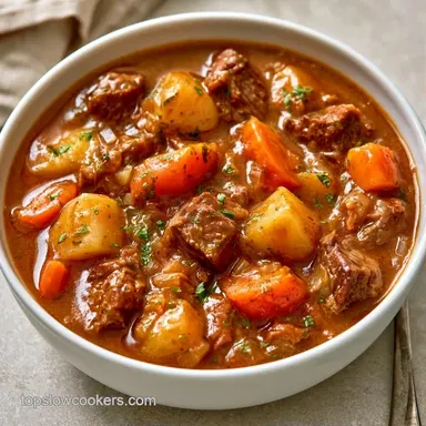 Poor Mans Soup with Ground Beef Recipe Card
