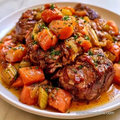 Rosemary Thyme Pot Roast Slow Cooked Recipe Card