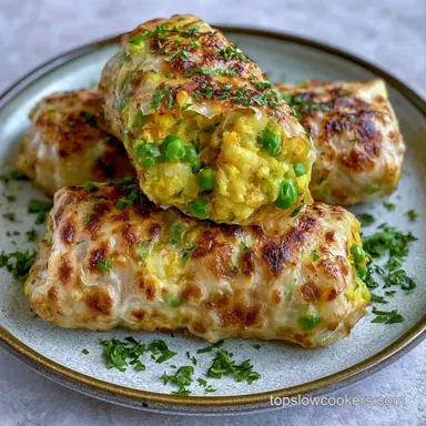 Samosa Rice Paper Rolls in 30 Minutes Recipe Card