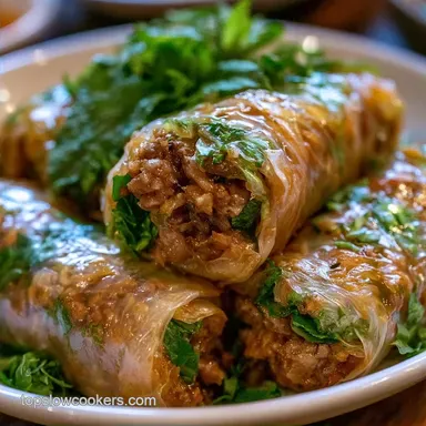Savory Ground Beef Rice Paper Rolls 25m